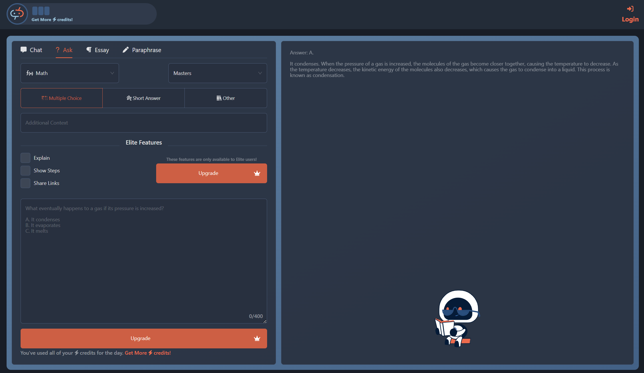 Ask Tutorly AI Questions